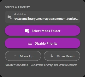 Mod Manager: Folder & priority