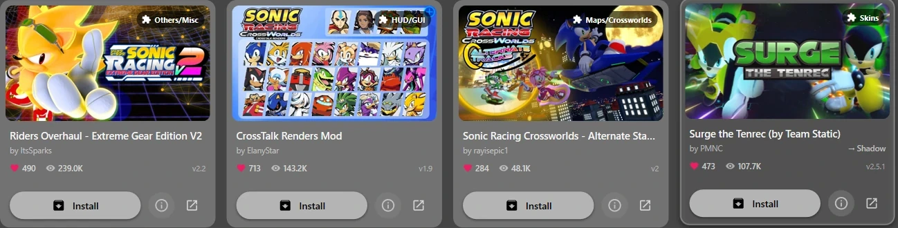 Mod Store: Popular mods