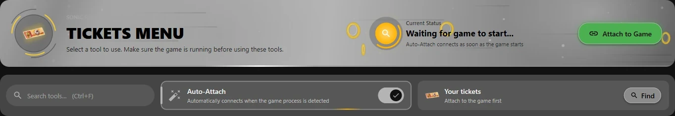 Tickets Menu: Status & Auto-Attach